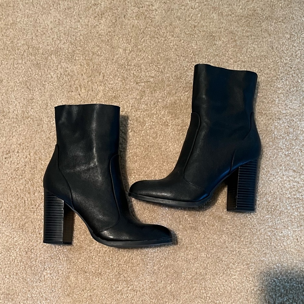 Faux Leather Booties